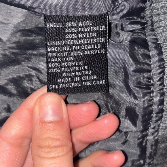 Dollhouse Woolblend Y2K Gray Button Up Zip Sweater Jacket Women’s M Winter Warm - Picture 8 of 13